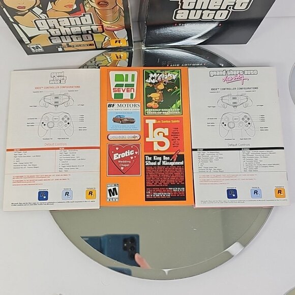 Grand Theft Auto Trilogy (Microsoft Xbox, 2005) 3 Posters Manuals And CDs Tested - Picture 16 of 16
